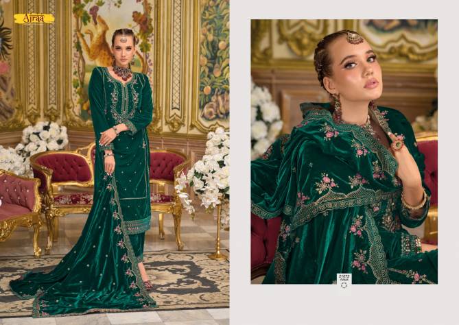 Safinaaz By Ajraa Heavy Work Velvet Wedding Salwar Suits Catalog
